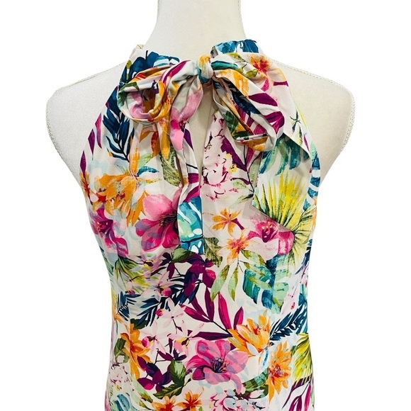 Tommy Bahama Garden of Hope & Courage Silk Shift Dress Tropical Print NWT $238 - Picture 9 of 16